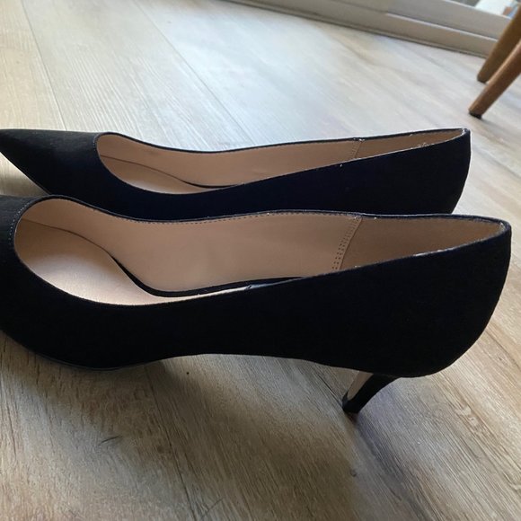 Mango Black Suede Kitten Heel 10 NIB - Picture 3 of 8